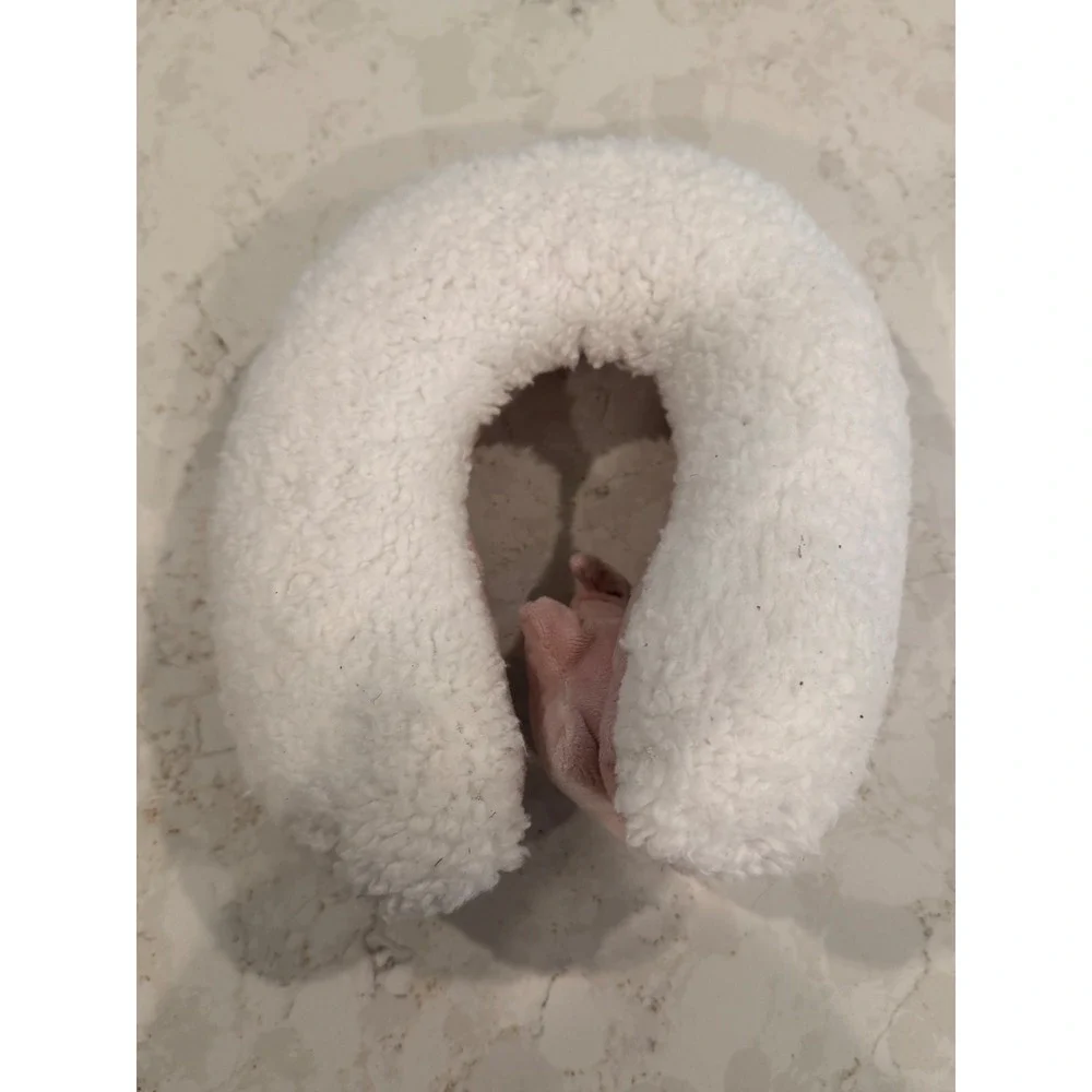 Plush Pink Star Neck Pillow Kids Travel Cushion Sherpa Fleece Sleepy Star‎
